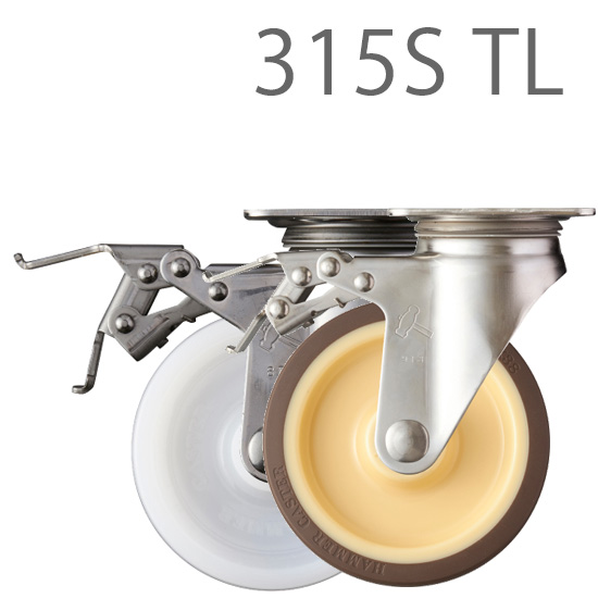SUS製 トータルロック 315S TL：ハンマーキャスター | 高津伝動精機