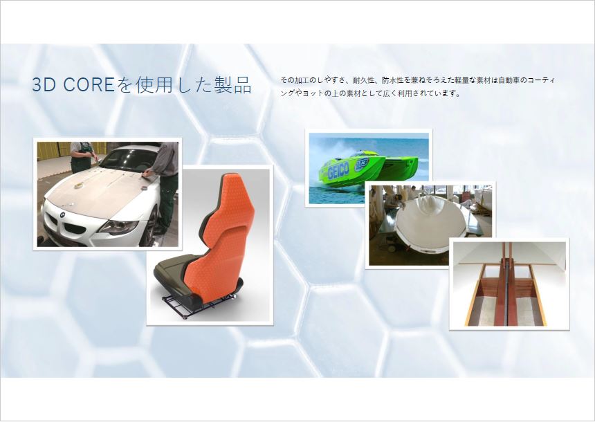 3D COREを使用した製品 カタログ