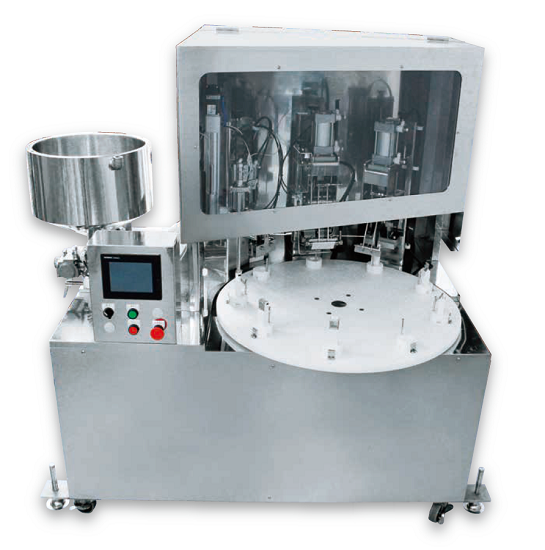 【医薬品・化粧品向け】ターンテーブル式 自動充填シール機
