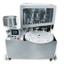 Turntable-type automatic filling and sealing machine for pharmaceuticals and cosmetics.