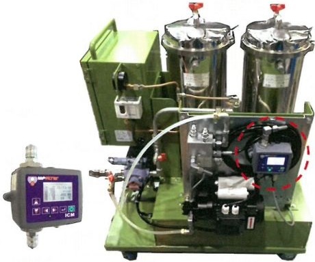 『コンタミネーションモニター付作動油フラッシング装置』