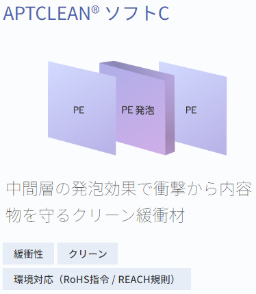 精密電子部品用クリーンフィルム　アプトクリーン（ソフトC）
