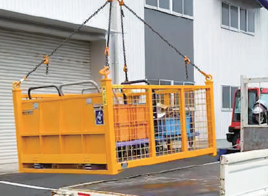 楽々積込み・素早く移動・簡単荷下ろし可能な吊りカゴ『吊リッピー』