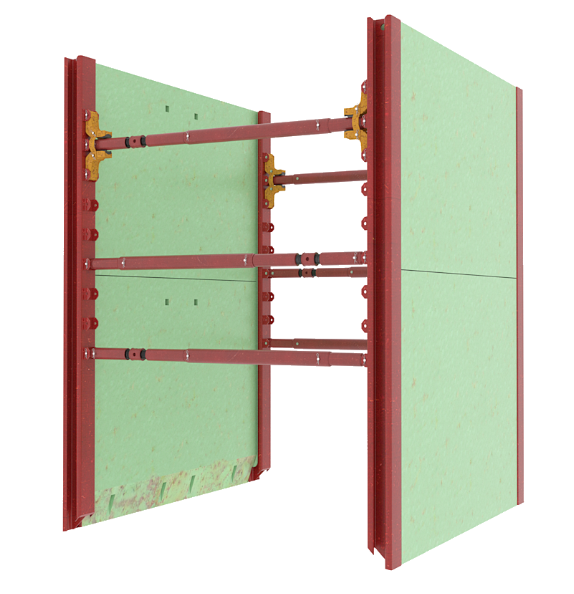 スライドレール式パネル土留『SKパネル』