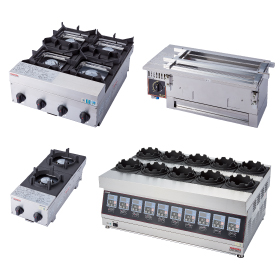 【送料別】★山岡金属工業 ガステーブルコンロ W320×D450×H181 S-1200 2006年式 LPガス 業務用 ガスコンロ コンロ 厨房用品:240709-R1