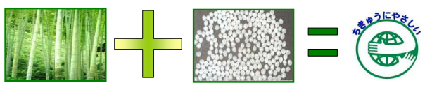 低炭素素材の開発「開発品名：バンブープラスチック」