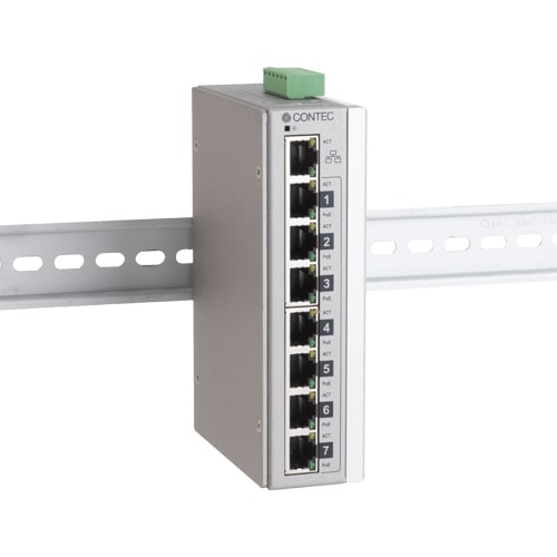 カスケード接続可能な小型組み込み用PoE対応スイッチングHUB