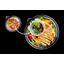 Plastic food container (COP-D) perfect for takeout.