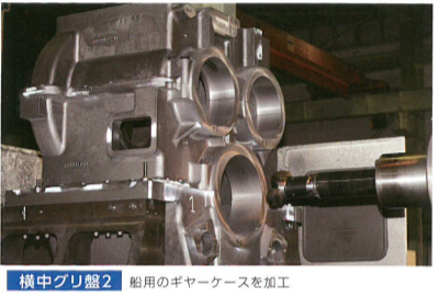 機械加工事例　【船用のギヤーケース】