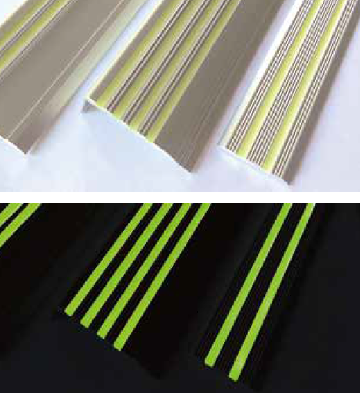 超高輝度蓄光アルミ製ノンスリップ ハイパーアルファ・ステップ