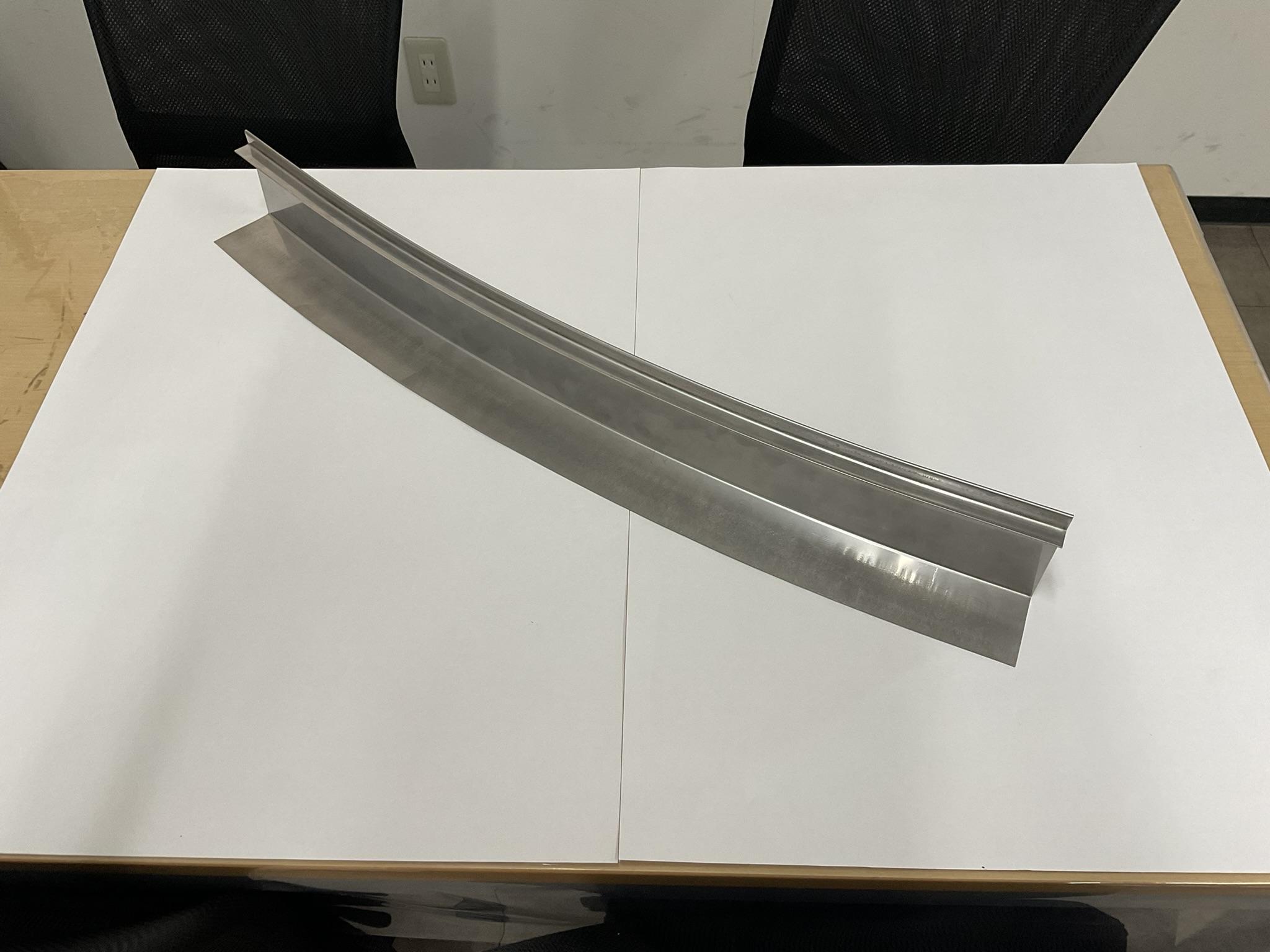 曲面(アール状)の土台水切り・雨樋