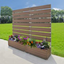Stylish artificial wood fence with planter