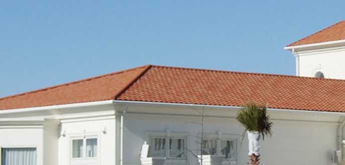 高耐久天然石粒付 鋼板屋根材『ディーズルーフィング』