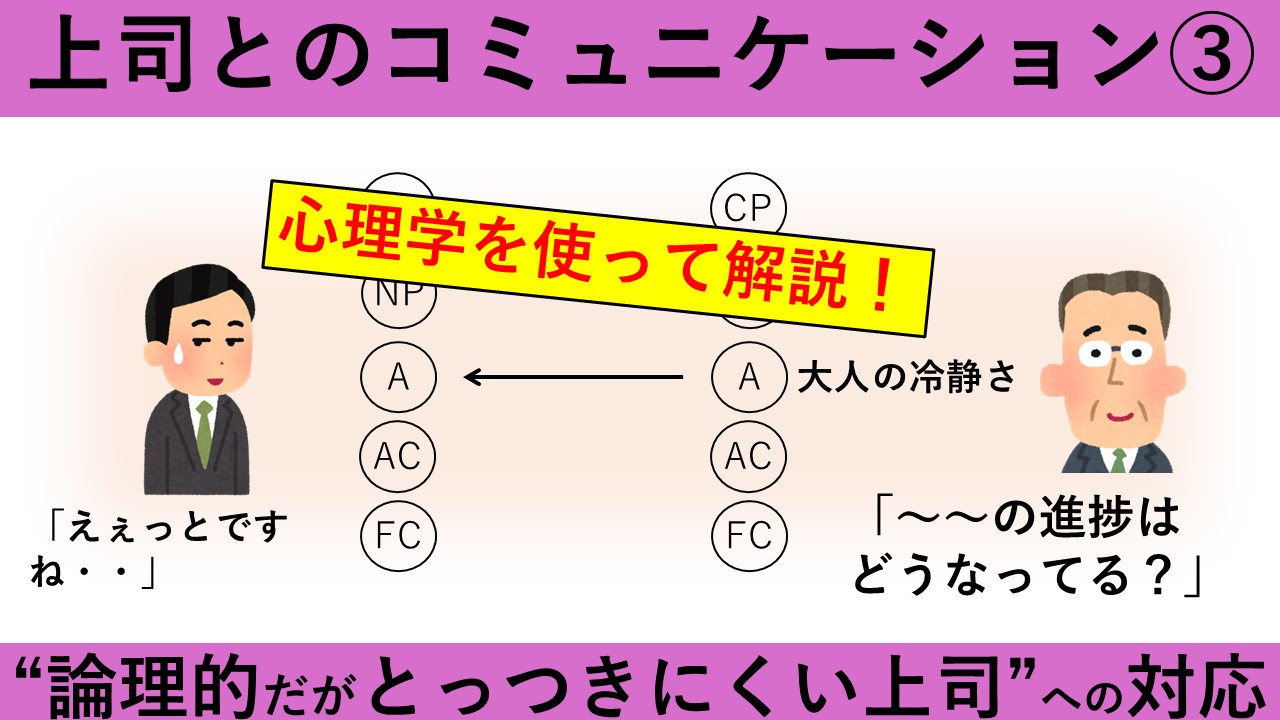 【動画資料】クールで論理的だが、少しとっつきにくい上司への対応