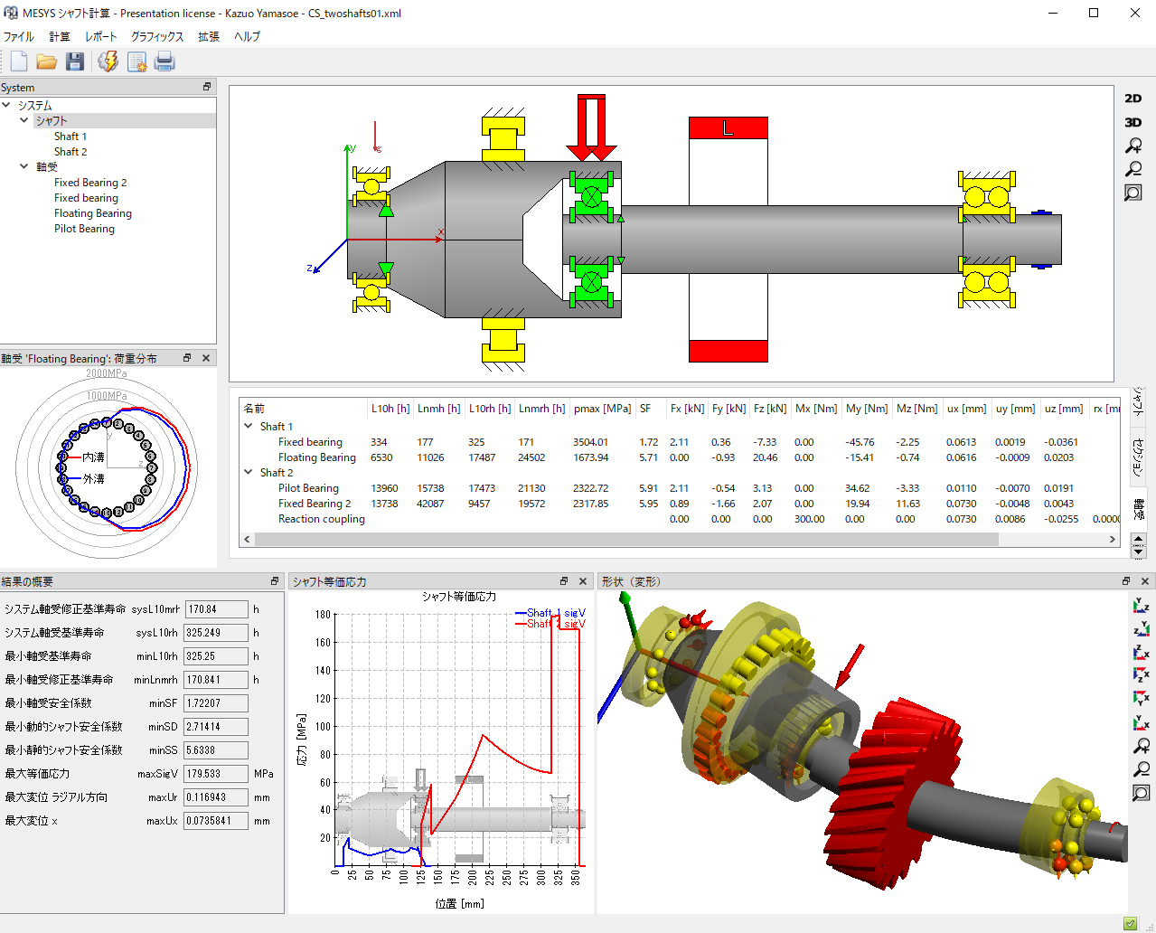MESYSシャフト設計計算ソフトウエア