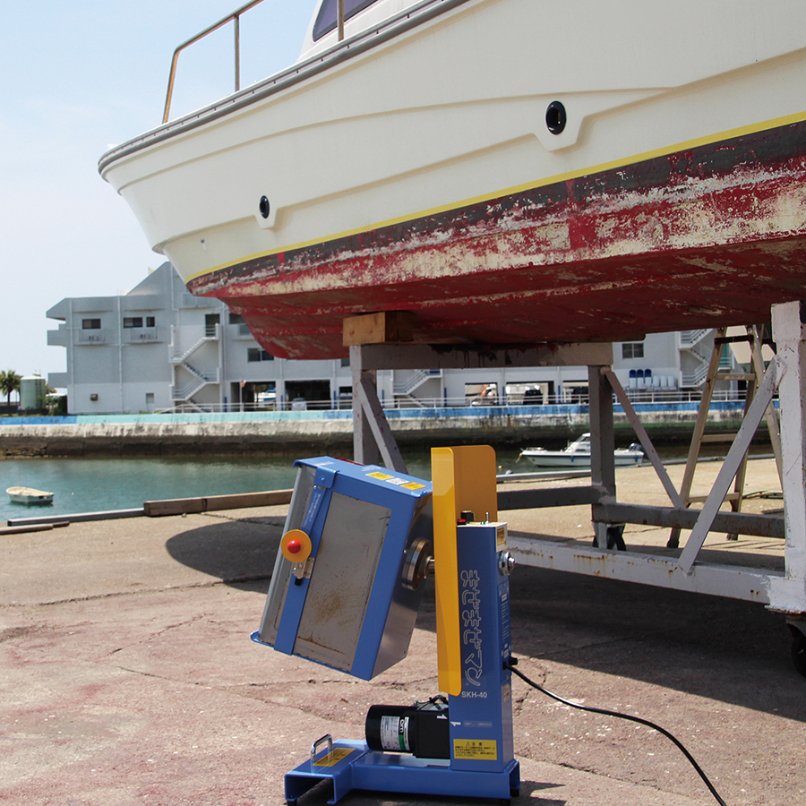 船底塗料を混ぜる作業で、お困りではありませんか？「まぜまぜマン」