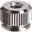 Brass knurled nut (with flange, through hole full thread) "NBNT"