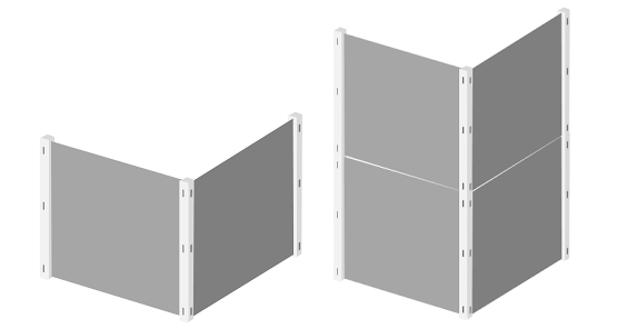 プラスチック多目的パーティション