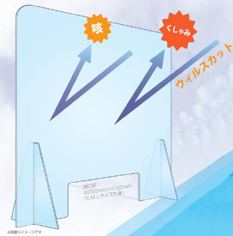 卓上置型アクリルパーティション『クリーンパネル』