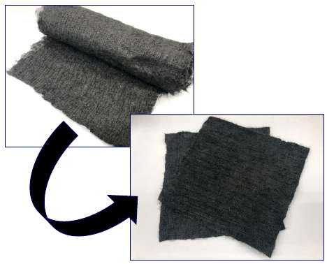 【試作品紹介】100%再生炭素繊維不織布