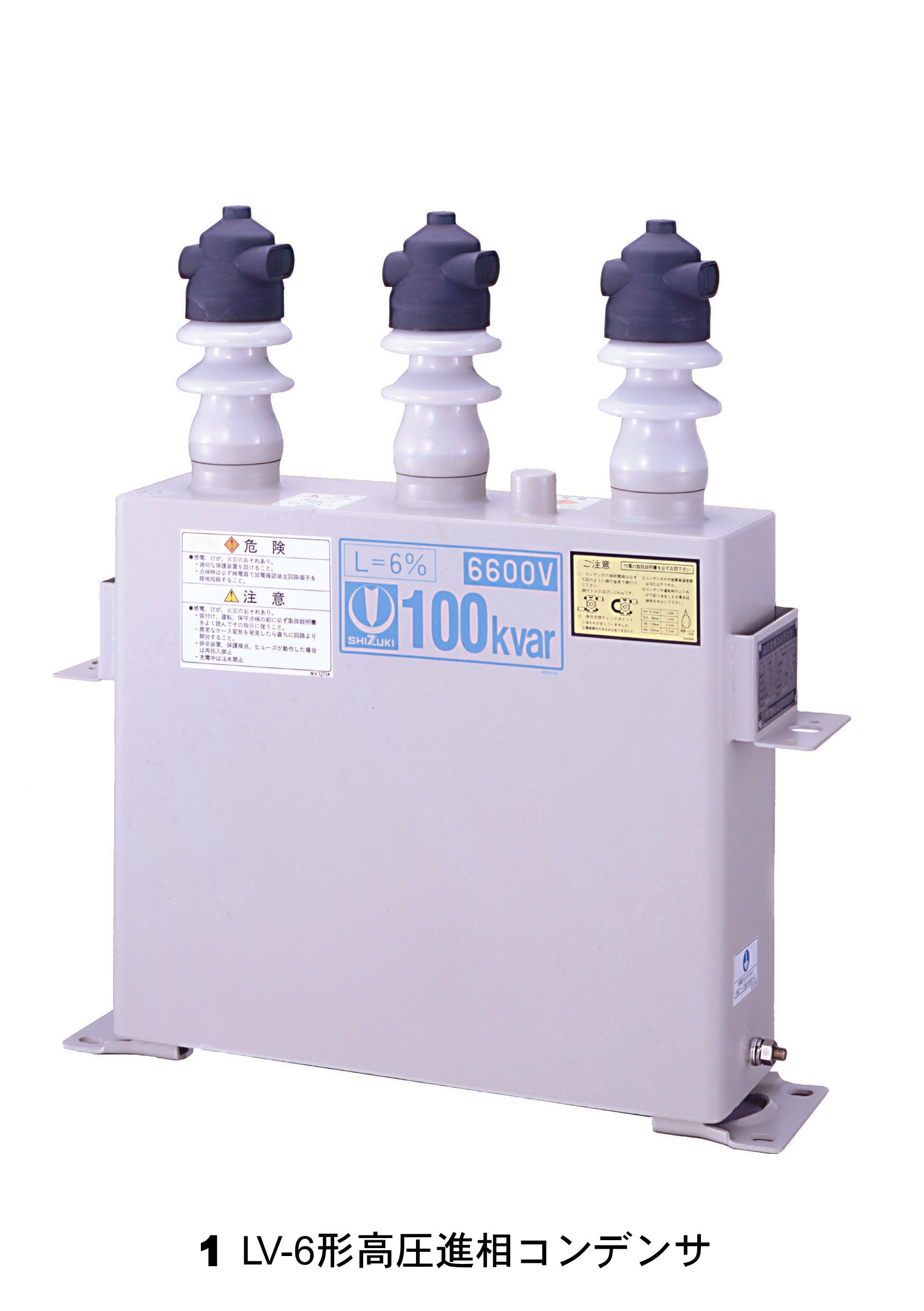 高圧進相コンデンサ 指月電機製作所 LV-6形 100kvar 3300V 工業用 力率改善装置 高圧進相コンデンサ 指月電機製作所 LV-6形 100kvar 3300V 工業用 力率