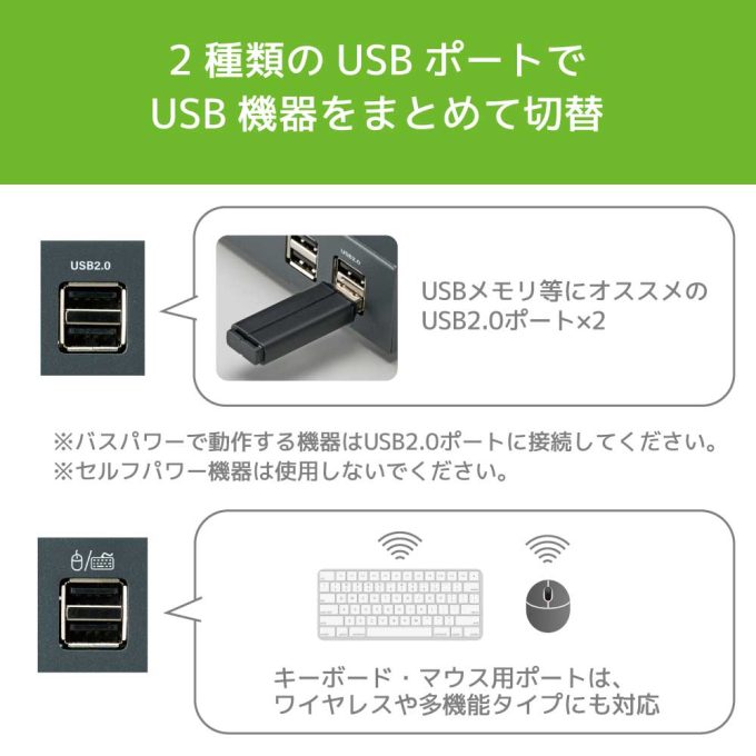 デュアルディスプレイ対応PC切替器【モニター2台を同時切替