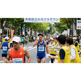 marathon-runner-wiping-sweat-white-sponge-japan.jpg