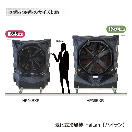 スポットエアコンの代替えに】大風量 気化式冷風機ハイラン