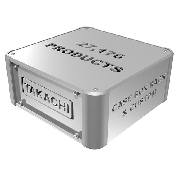 のまい □タカチ ステップハンドル付システムケース シルバー/ブラック