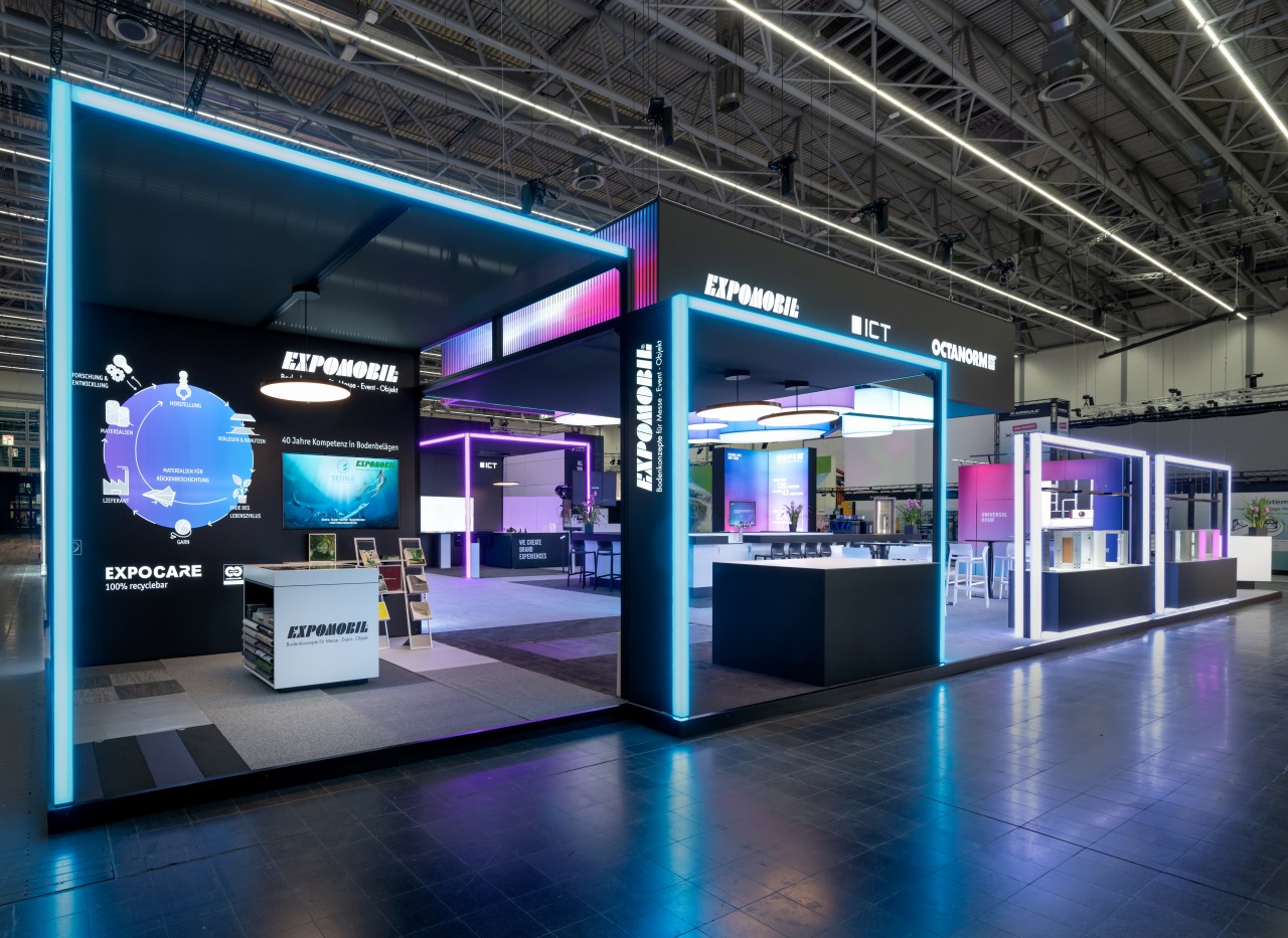 展示会イベント・店舗向け内照システム オクタルクス（光る柱と梁